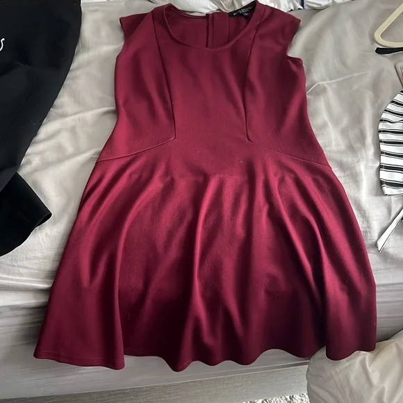 Dresses | Small Maroon Dress So Cute For Fall | Poshmark